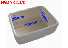 Chén nung bằng nhôm oxit (Alumina): độ tinh khiết cao, 50 x 40 x 20 m, kiểu thuyền mini, EQ-CA-L50W4