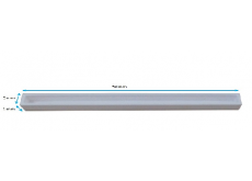 Chén nung bằng nhôm oxit (Alumina): độ tinh khiết cao, 50 x 5 x 5 mm, kiểu thuyền mini, EQ-CA-L50W5H