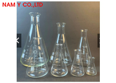 Bình tạm giác thuỷ tinh 50ml, có nấc chia 10ml màu trắng, cổ hẹp, trơn, KOTTIER