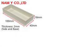 Chén nung Boron Nitride hình chữ nhật, có nắp 100L x 40D x 18H mm, 55mL, lên tới 2000°C, CB-L100W40H
