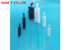 Chổi rửa dụng cụ thí nghiệm 20 cm,  đầu cọ  đen dài 11,6cm, để rửa ống nghiệm, ống đong, cốc, chai, 