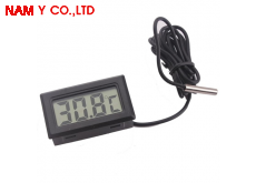 Đồng Hồ Đo Nhiệt Độ Mini Hiển Thị số, LCD, kèm dây cáp và đầu đo nhiệt độ, DAT0128, OEM, Trung Quốc