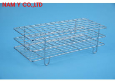 Giá/kệ đựng ống nghiệm inox loại 50 lỗ x F20mm, 3 tầng, OEM